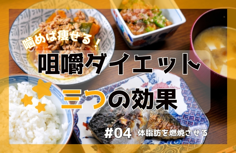 噛めば痩せる！咀嚼ダイエット三つの効果③～体脂肪を燃焼させる